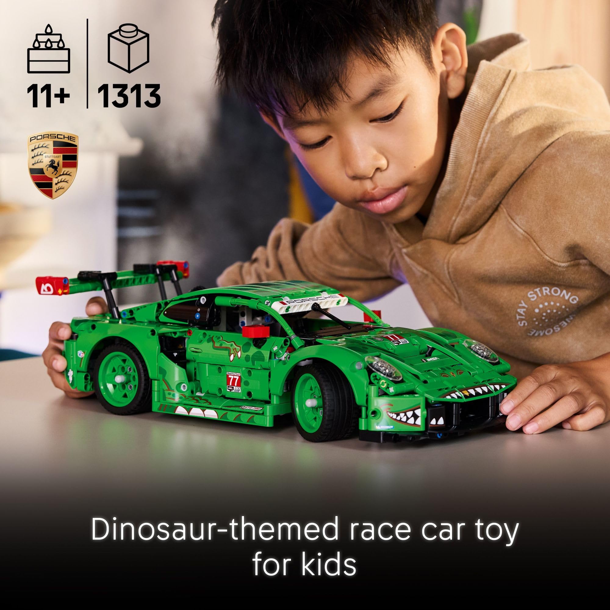 LEGO Technic Porsche 911 GT3 R Rexy AO Racing Car Building Toy for Boys & Girls - Car Toy W/Realistic Steering & 6-Cylinder Engine for Kids & Auto Fans, Ages 11+ - Gift Idea for Birthdays - 42224 🍁 All In One Marketplace Canada