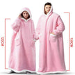 Fleece Oversized Hoodie Blanket Winter Warm Home Clothes Women Men Oversized Pullover With Pockets