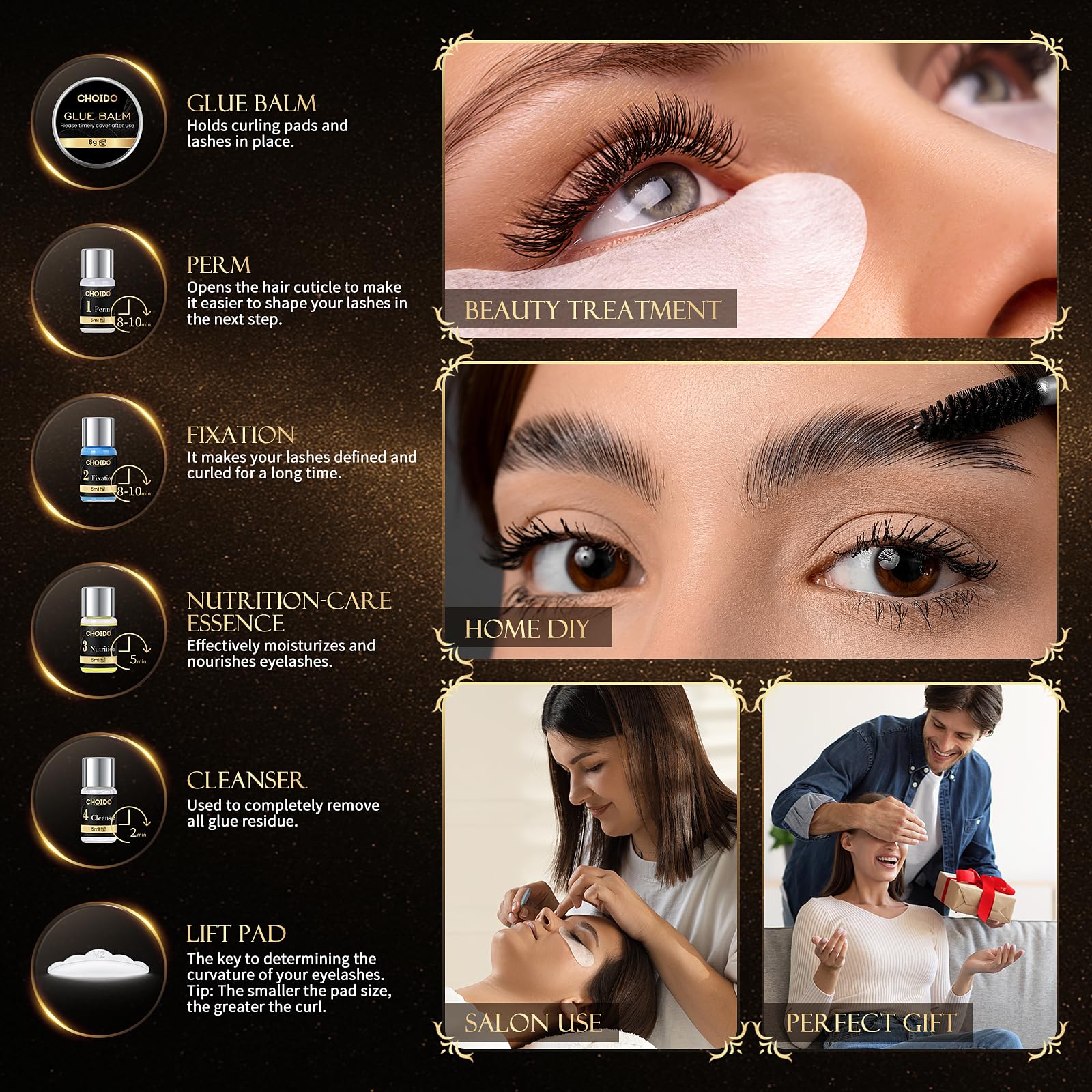 Lash Lift & Brow Lamination Kit 2-in-1, Professional DIY Eyelash Perm for Home Use & Salon, Long-Lasting Curl Effect Up to 8 Weeks - Easy Application 🍁 All In One Marketplace Canada