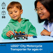 LEGO City Motorcycle Transporter Building Toy for Boys & Girls - Pretend Play Set for Preschool Kids, Ages 4+ - Flatbed Truck Toy W/2 Toy Motorcycles & 2 Minifigures - Gift Idea for Birthdays - 60491 🍁 All In One Marketplace Canada