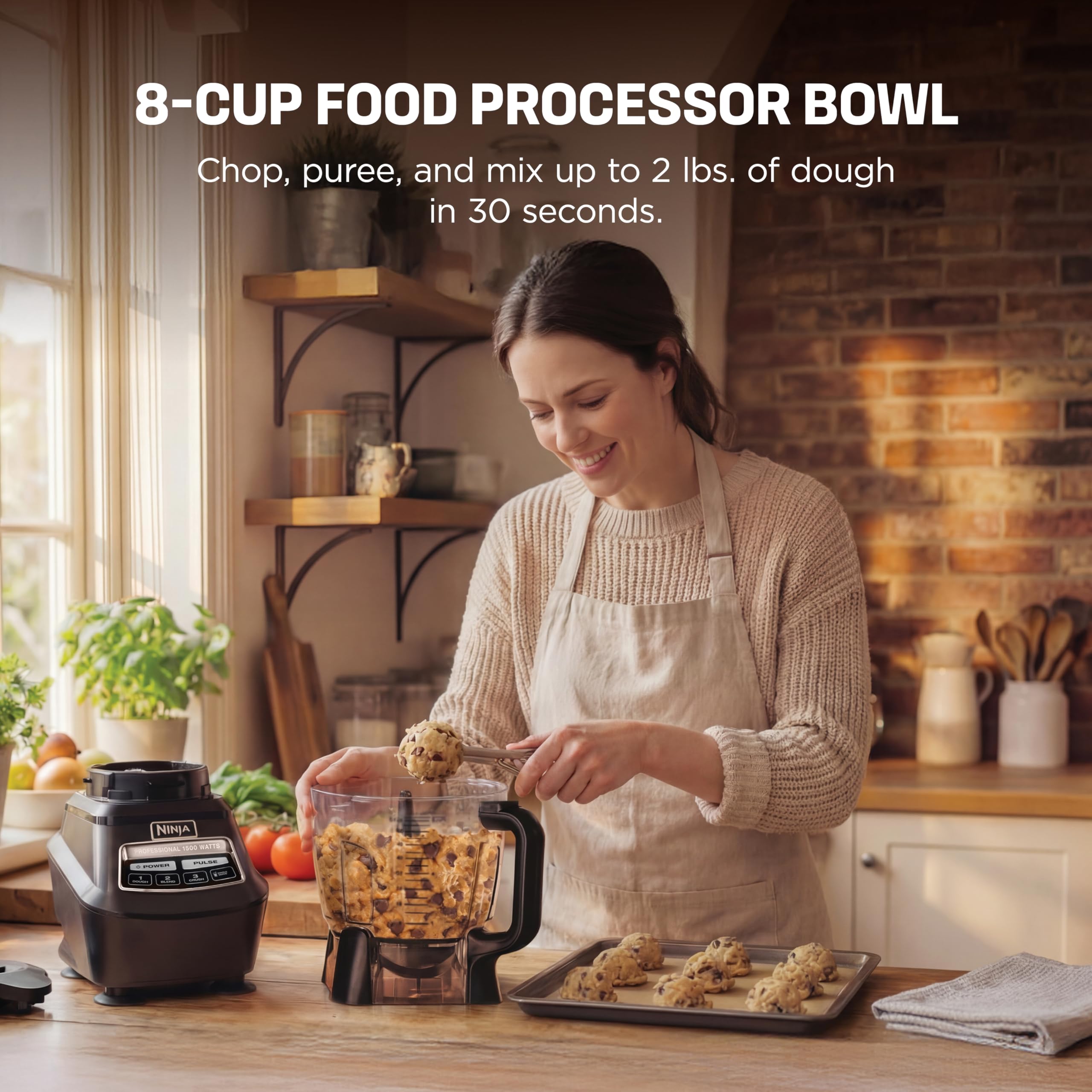 Ninja Kitchen System | All-in-One Food Processor & Blender for Smoothies | Includes Pitcher, (2) 16 oz. to-Go Cups & 8-Cup Bowl | Makes Salsa, Dough, Shakes, & Frozen Drinks | 1500W | Black | BL770 🍁 All In One Marketplace Canada