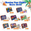 ZOOI Toddler Toys Busy Board - Montessori Toys for 1-5 Year Old Boy Girl Birthday Gifts for Kids, Sensory Toys Baby Essentials, Busy Book for Toddlers 1-5 Year Old, Airplane Activities Toys Gifts 🍁 All In One Marketplace Canada