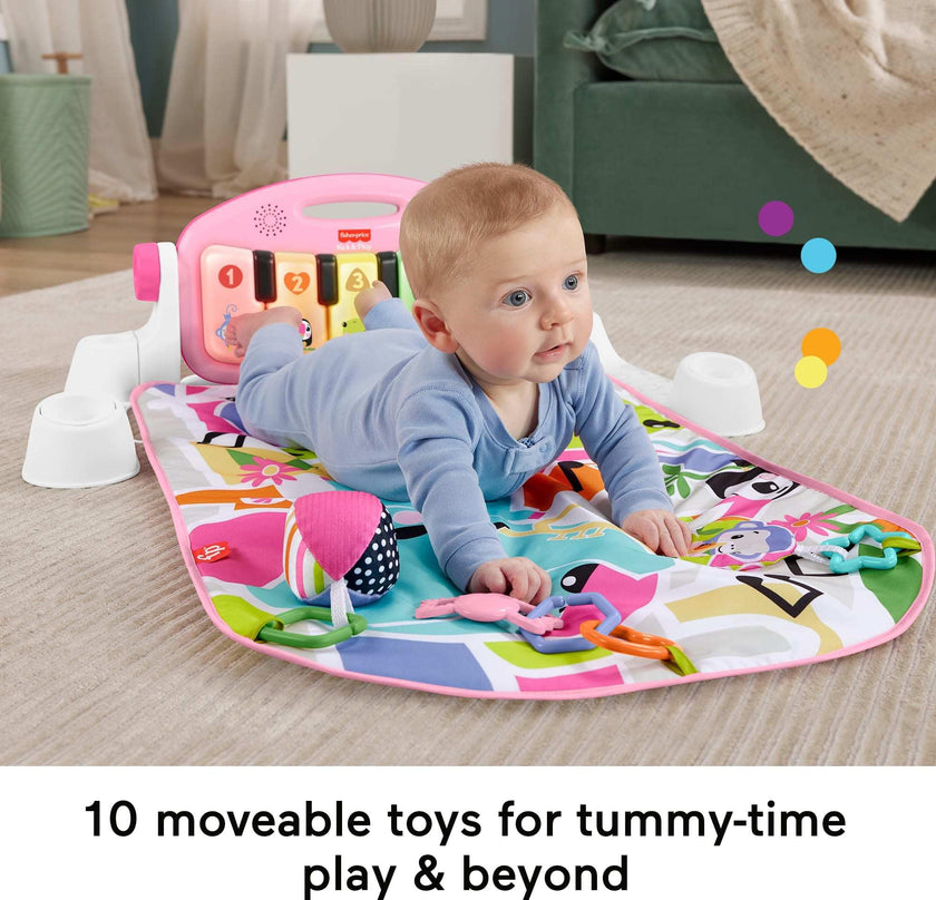 Fisher-Price Glow and Grow Kick & Play Piano Gym, Pink 🍁 All In One Marketplace Canada