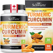 Turmeric Curcumin 1500mg | Turmeric Supplements + Black Pepper | Joint Pain Relief & Anti Inflammatory Pills | High Potency Curcumin Supplements with Black Pepper | Non-GMO, Gluten-Free | 90 Ct 🍁 All In One Marketplace Canada