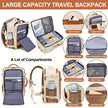 Travel Backpack for Women Flight Approved Carry On Travel Backpack with Shoe Pouch,TSA 15.6inch Laptop Sac à Dos Personal Item Bag for Weekender Overnight Bags Bookbag Travel Essentials,Beige 🍁 All In One Marketplace Canada