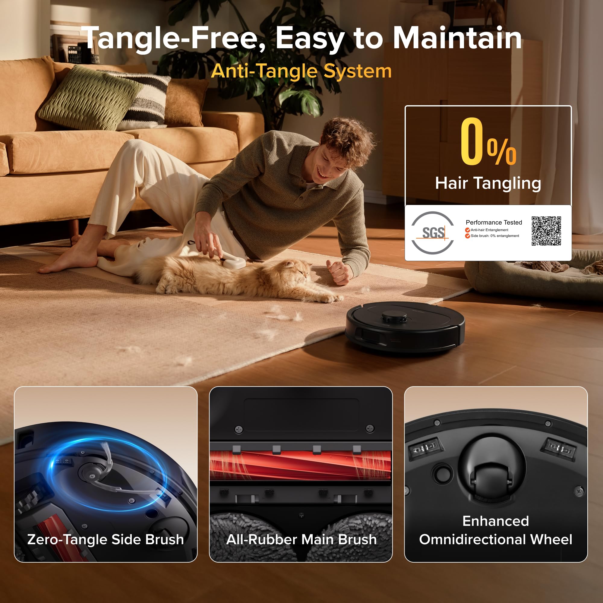 Roborock 2026 New Qrevo S Pro Robot Vacuum and Mop, 18,500Pa Suction, Anti-Tangle Brushes, Reactive AI Obstacle Recognition, 75℃ High-Temp Washing, 10mm Mop Lifting, Self-Emptying and Refilling 🍁 All In One Marketplace Canada