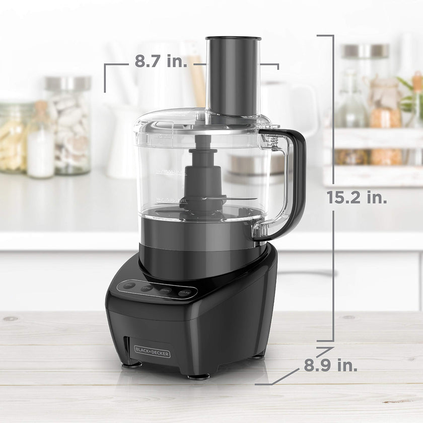 BLACK+DECKER 3-in-1 8-Cup Food Processor, Mutlifunctional and Dishwasher Safe, Black 450W, FP4200BC 🍁 All In One Marketplace Canada