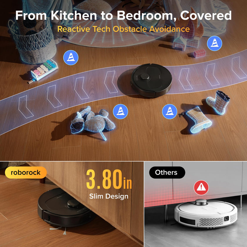 Roborock 2026 New Qrevo S Pro Robot Vacuum and Mop, 18,500Pa Suction, Anti-Tangle Brushes, Reactive AI Obstacle Recognition, 75℃ High-Temp Washing, 10mm Mop Lifting, Self-Emptying and Refilling 🍁 All In One Marketplace Canada