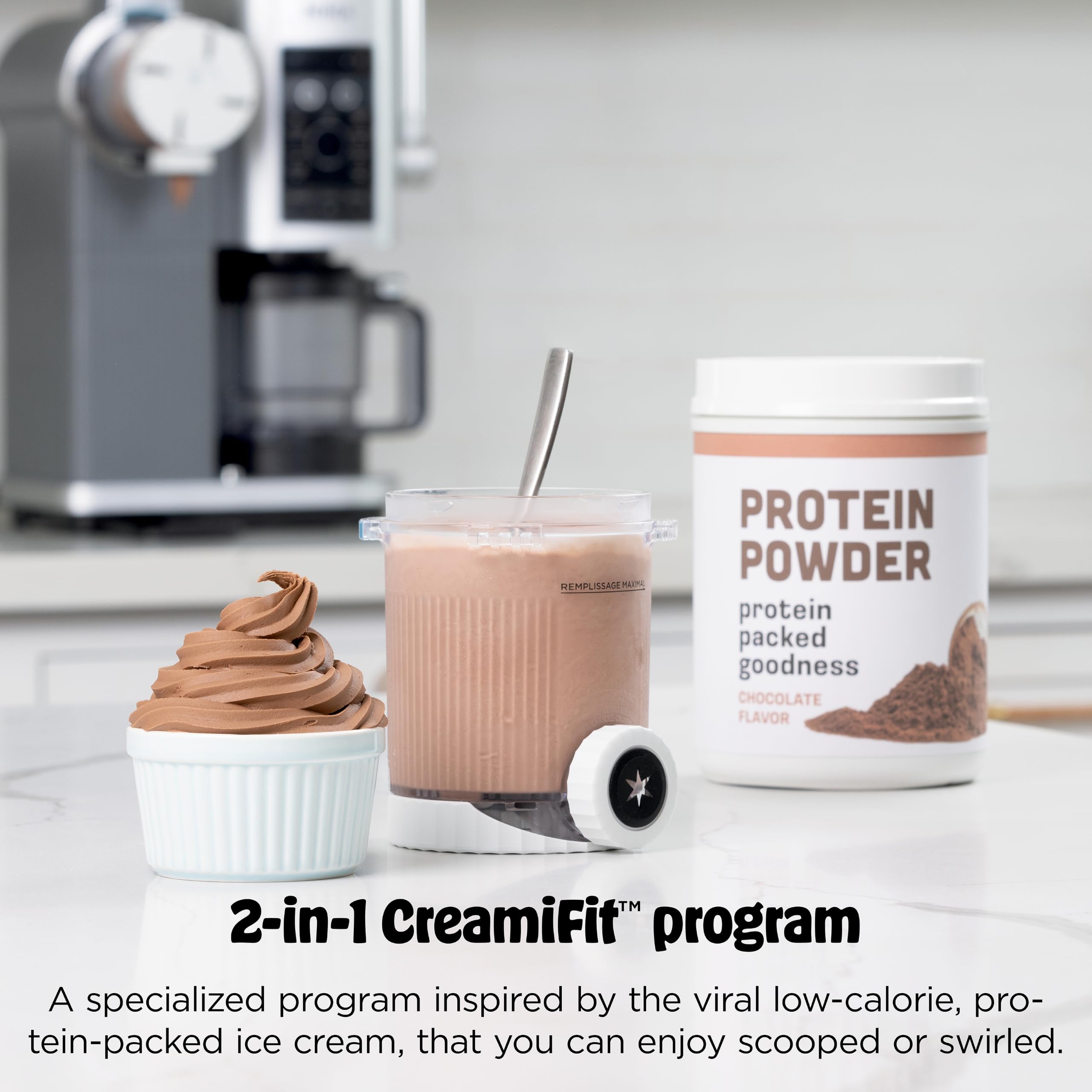 Ninja CREAMi Swirl Ice Cream and Soft Serve Maker, Sorbet, Milkshake, Frozen Yogurt, Low Calories Program & More, 13-in-1, Soft Serve Handle & (2) CREAMi Swirl 16oz Pints, For Kids & ALL ages, NC701C 🍁 All In One Marketplace Canada