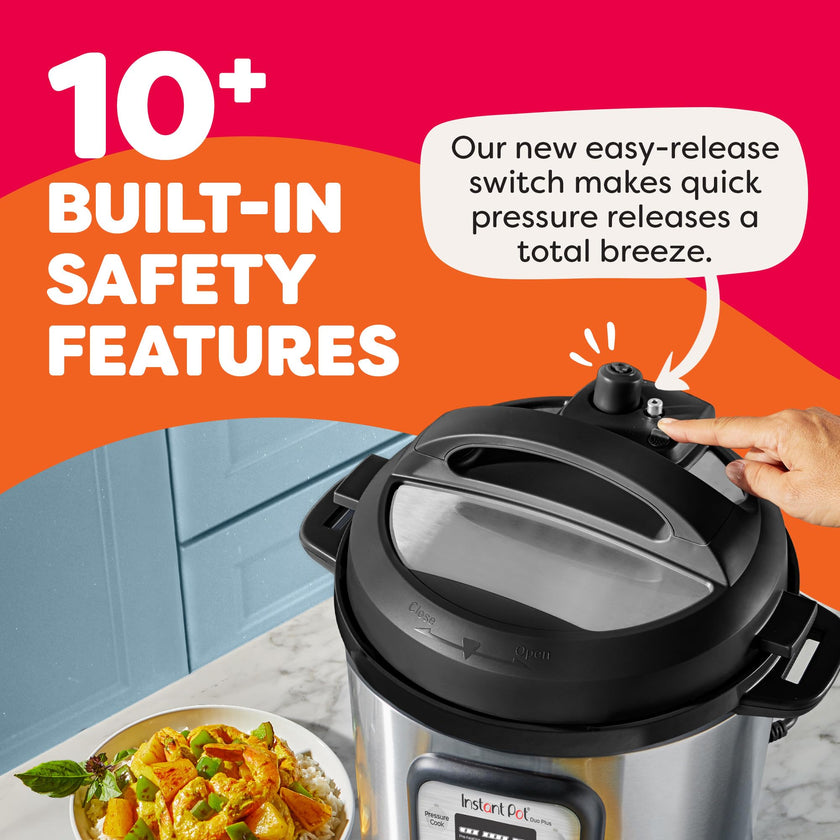Instant Pot Duo Plus 6 Quart 9-in-1 Electric Pressure Cooker, Slow Cooker, Rice Cooker, Steamer, Sauté, Yogurt Maker, Warmer & Sterilizer, 15 One-Touch Programs,Stainless Steel/Black 🍁 All In One Marketplace Canada