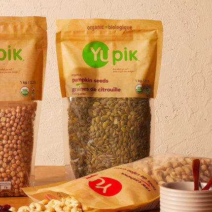 Yupik Organic Raw Pumpkin Seeds, No Shell, 1 kg, Gluten-Free, Non-GMO, Kosher, Vegan, Shelled Pepitas, Salt-Free, Plant-Based Protein, Source of Fiber, Healthy Snacks, Ideal for Baking & Topping 🍁 All In One Marketplace Canada