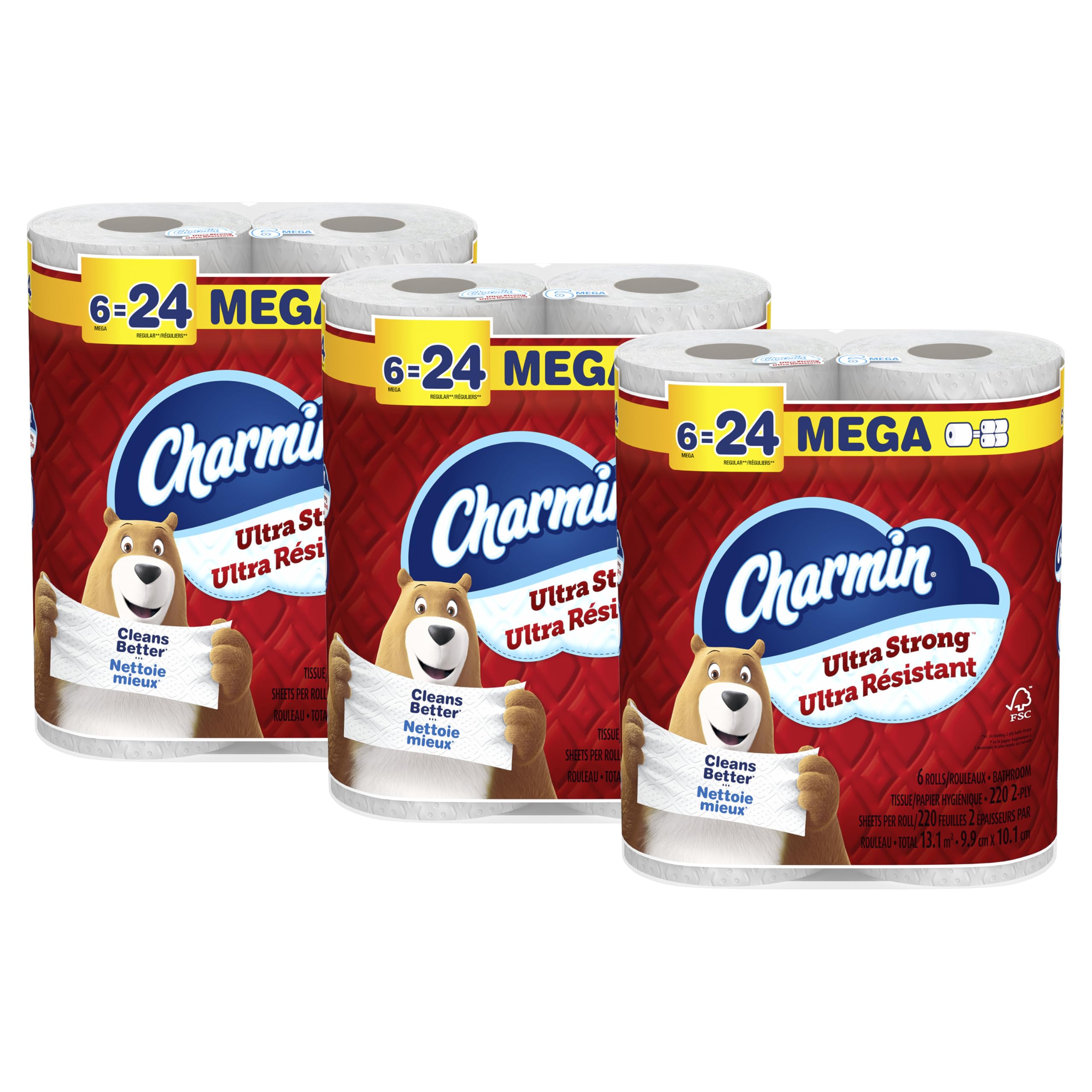 Charmin Toilet Paper Ultra Strong, 18 Mega Rolls = 72 Regular Rolls 🍁 All In One Marketplace Canada