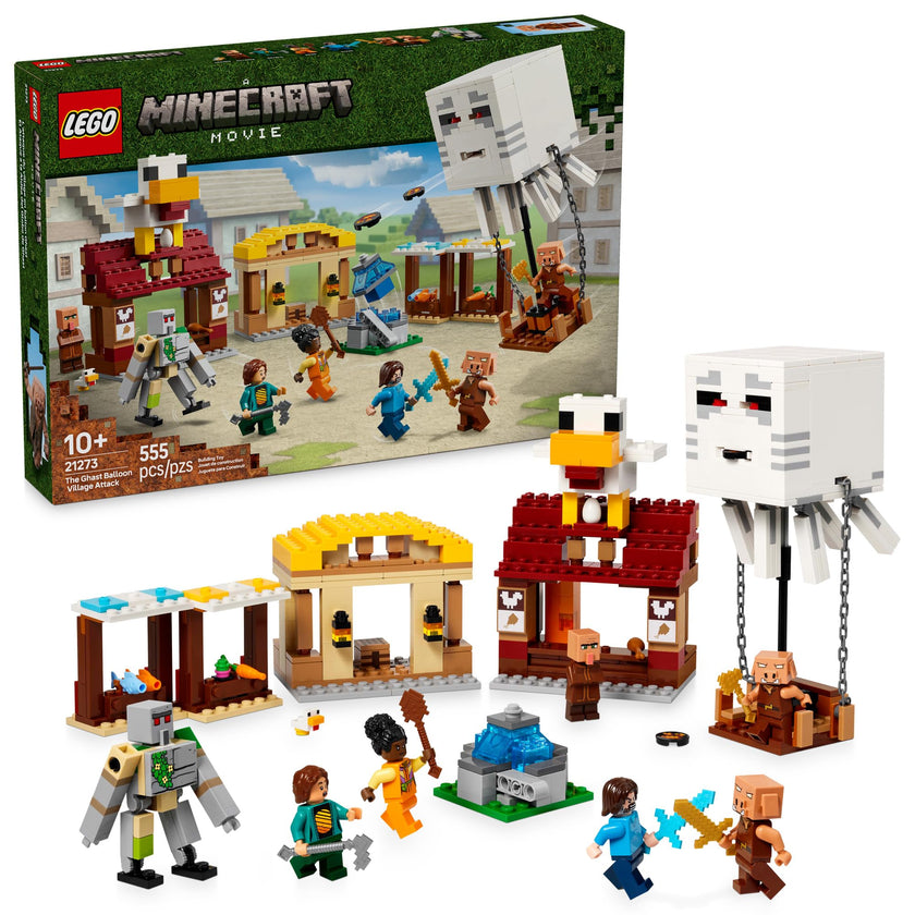 LEGO Minecraft The Ghast Balloon Village Attack- Toy Building Set for Kids, Girls and Boys Ages 10+ - Includes Steve, Natalie, and Dawn Minifigures - Birthday Gift Idea - 21273 🍁 All In One Marketplace Canada