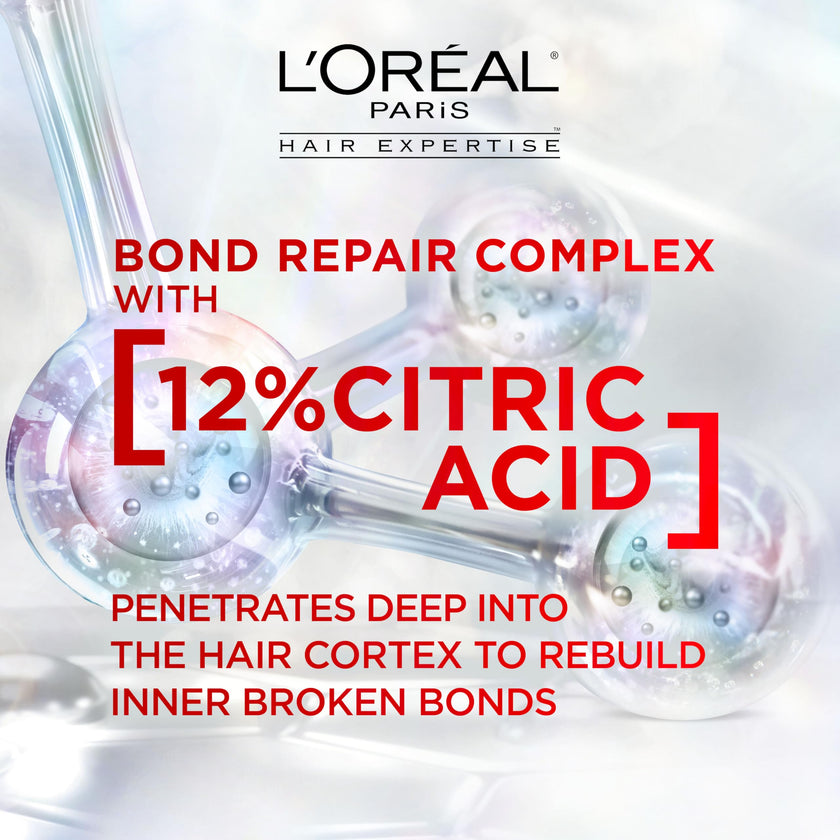 L'Oréal Paris Hair Expertise Bond Repair Shampoo and Conditioner Set with Hair Treatment, Citric Acid for Hair Breakage, 3x Pieces (Pre-Shampoo, Shampoo, Conditioner) 🍁 All In One Marketplace Canada