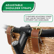ProSource Wicker Bike Basket Front Cargo for Women and Men, Fits Most Bicycles, Beach Cruisers, Stationary Equipment, and Ebikes, Light Brown 🍁 All In One Marketplace Canada