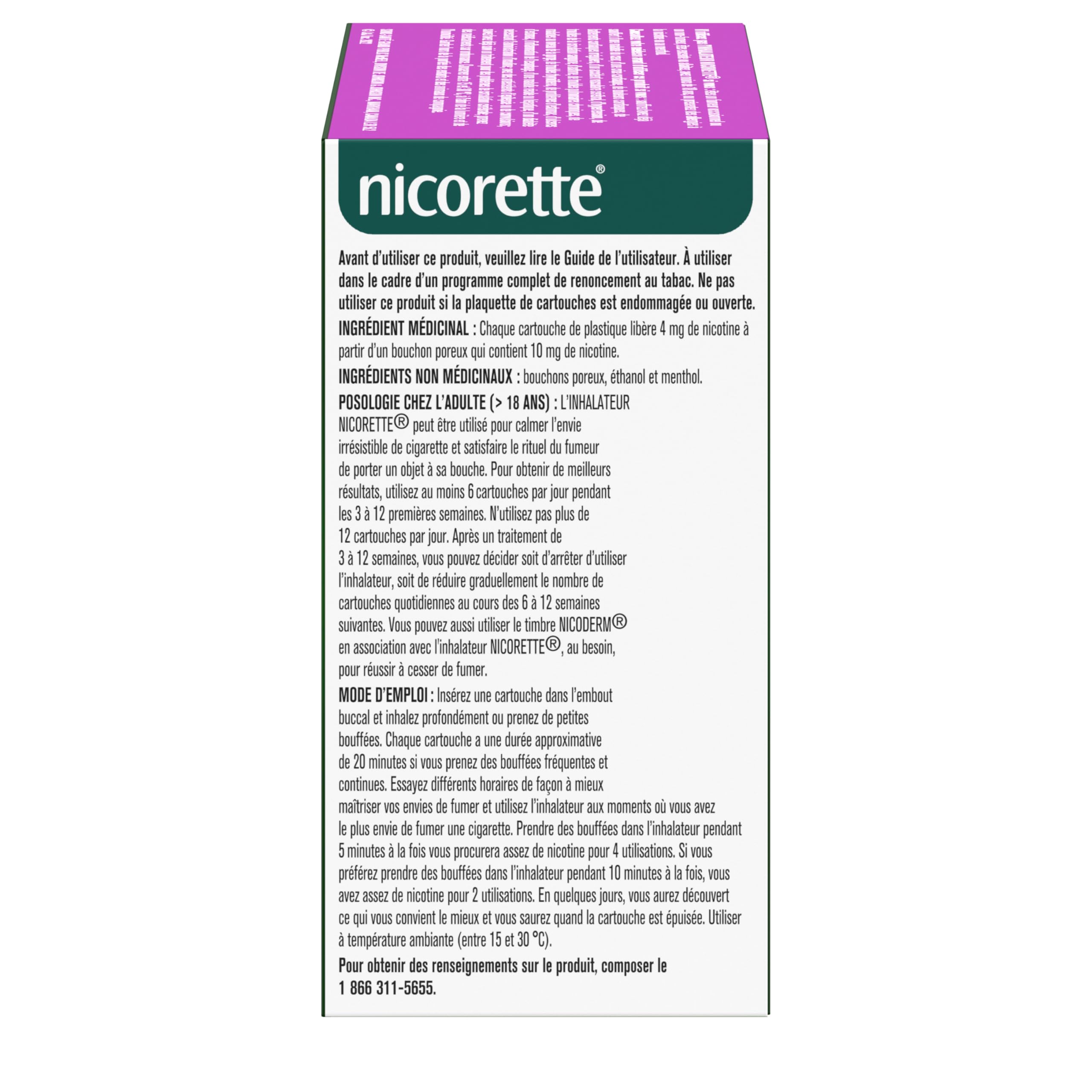 Nicorette 4mg Nicotine Inhaler – Clinically Proven Quit Smoking Aid with Hand-to-Mouth Action, Helps Reduce Cravings & Withdrawal, NRT for Adults Quitting Cigarettes, 42 Cartridges 🍁 All In One Marketplace Canada
