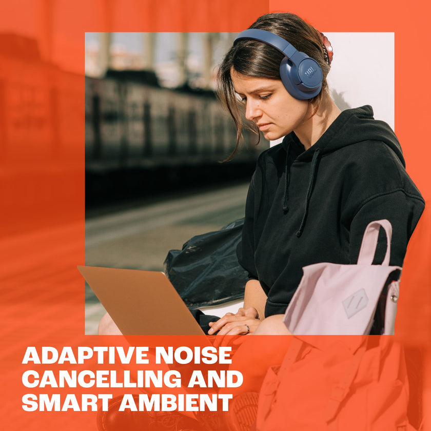 JBL Tune 770NC - Adaptive Noise Cancelling with Smart Ambient Wireless Over-Ear Headphones, Bluetooth 5.3, Up to 70H Battery Life with Speed Charge, Lightweight, Comfortable & Foldable Design (Black) 🍁 All In One Marketplace Canada