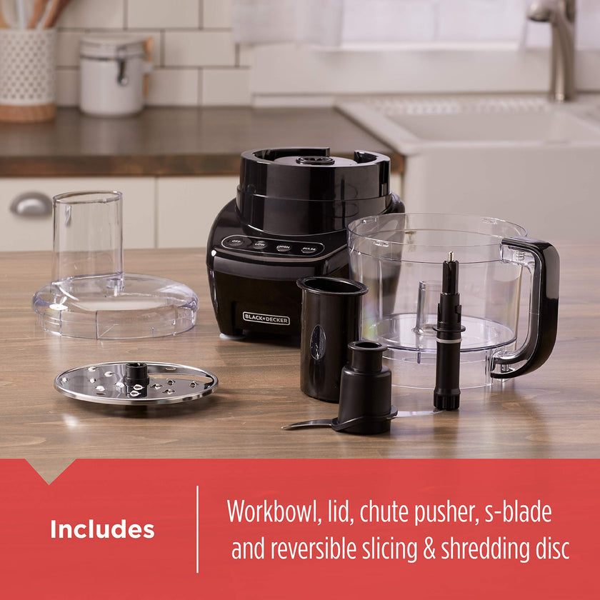 BLACK+DECKER 3-in-1 8-Cup Food Processor, Mutlifunctional and Dishwasher Safe, Black 450W, FP4200BC 🍁 All In One Marketplace Canada