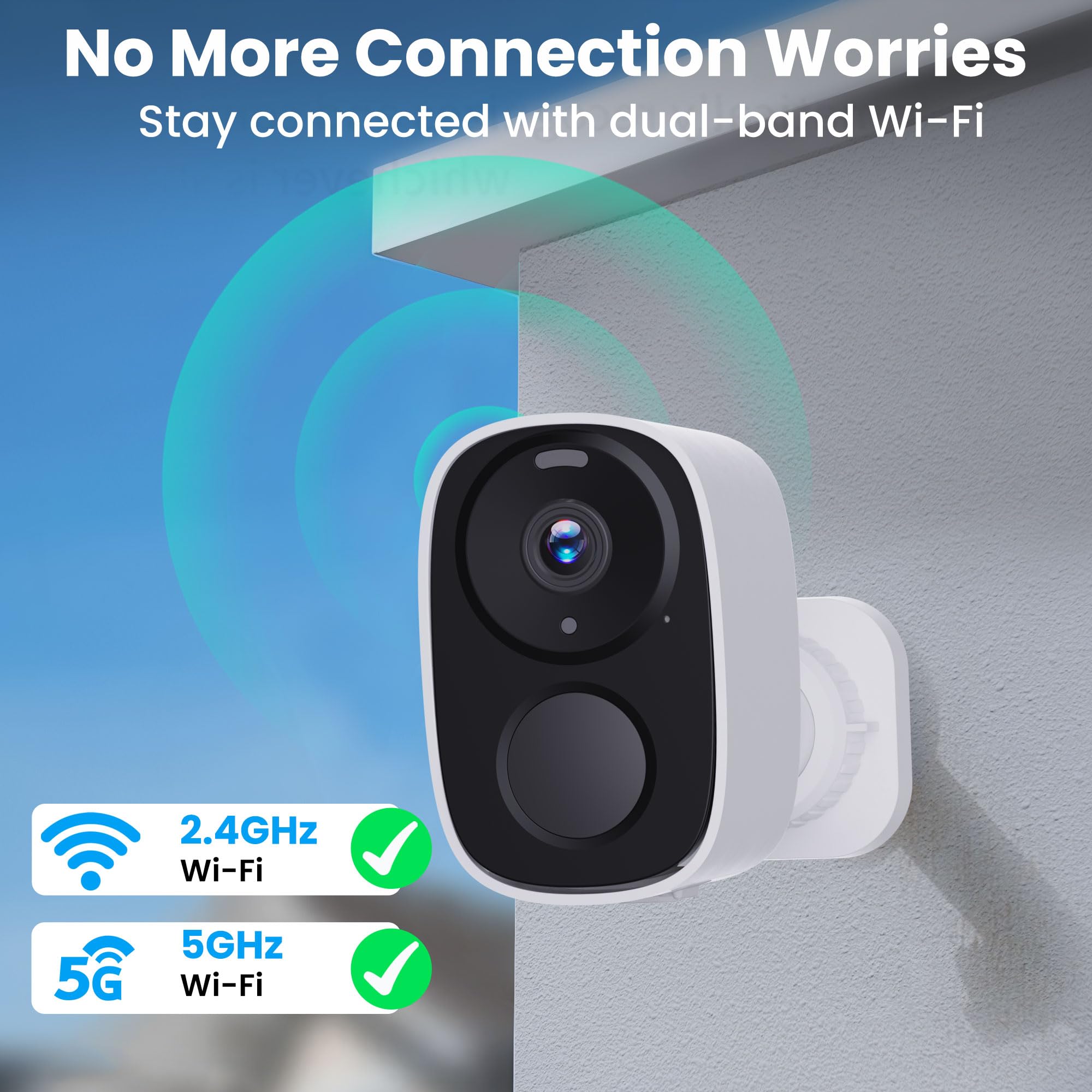 2026 Upgraded 2K Security Cameras Wireless Outdoor, Free Cloud Storage, 1-5 Months Battery Life, AI Motion Detection Spotlight Siren Alarm WiFi Surveillance Outdoor Camera, 2-Way Talk, Waterproof 🍁 All In One Marketplace Canada