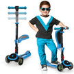 Kick Scooters for Kids Ages 3-5 (Suitable for 2-12 Year Old) Adjustable Height Foldable Scooter Removable Seat, 3 LED Light Wheels, Rear Brake, Wide Standing Board, Outdoor Activities for Boys/Girls 🍁 All In One Marketplace Canada