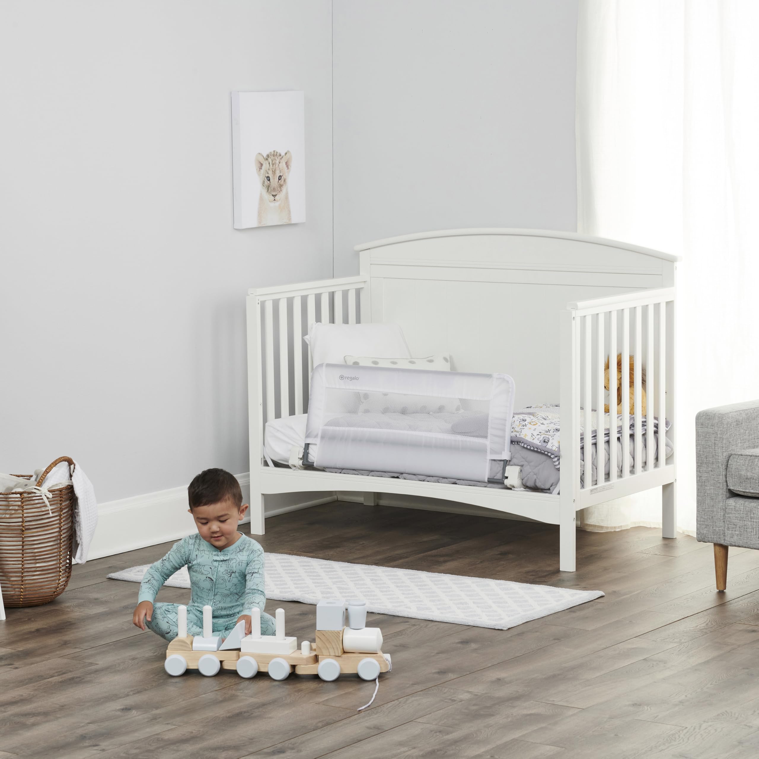 Regalo Swing Down Crib Rail, with Reinforced Anchor Safety System 🍁 All In One Marketplace Canada