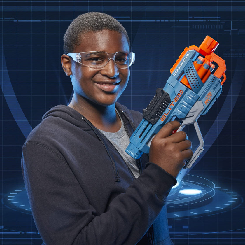Hasbro Nerf Elite 2.0 Commander RD-6 Blaster, 12 Official Nerf Darts, 6-Dart Rotating Drum, Tactical Rails, Barrel and Stock Attachment Points, E9485 🍁 All In One Marketplace Canada