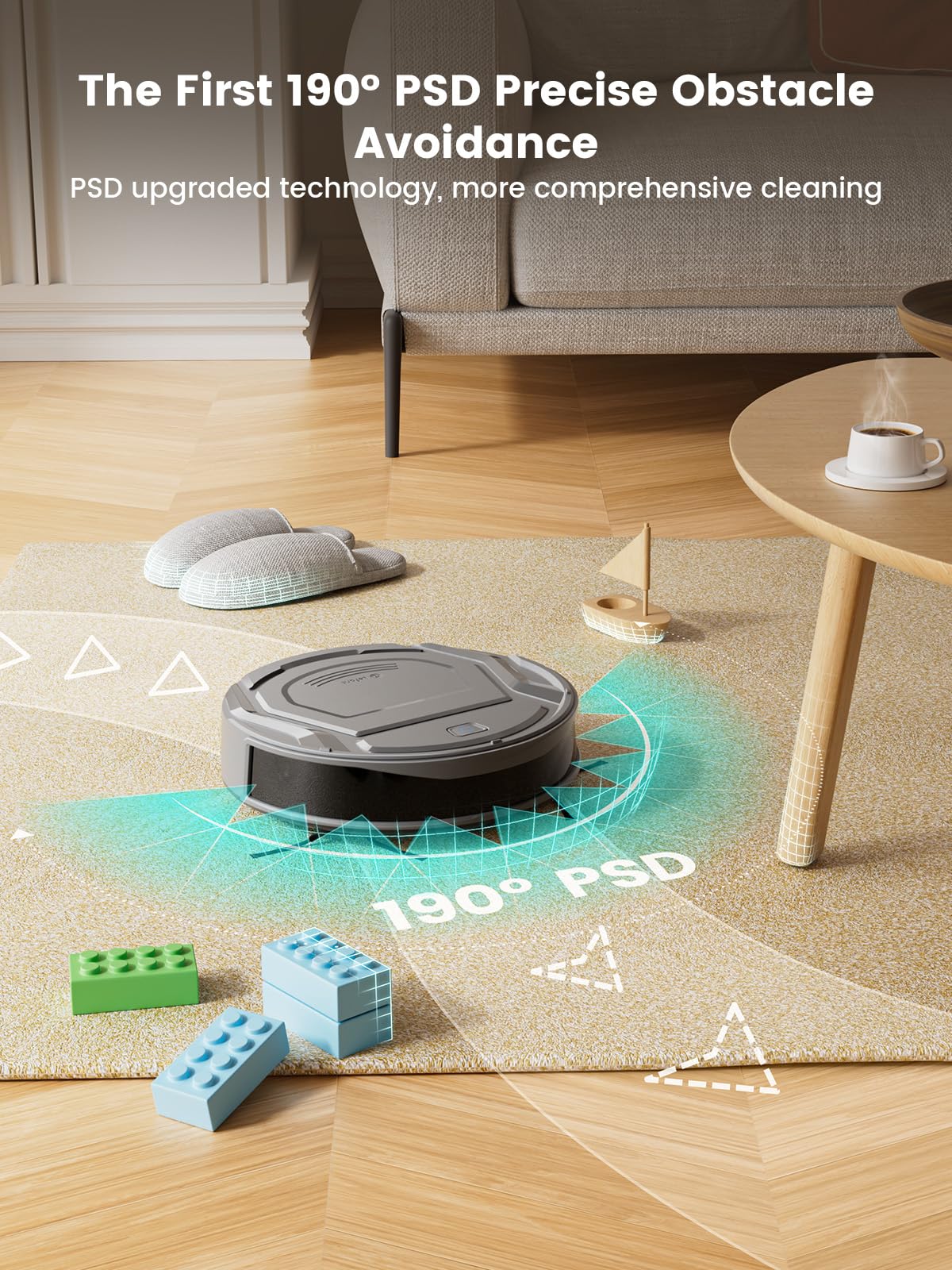 Lefant M210Pro Robot Vacuum Cleaner, 6 Cleaning Modes, 200 Mins Runtime, 4000Pa Suction, SmartSense Technology, Multi-Surface Cleaning, Ideal for Pet Hair and Hard Floor 🍁 All In One Marketplace Canada