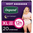 Depend Night Defense Incontinence Underwear for Women, XL, Blush, 20 Count 🍁 All In One Marketplace Canada
