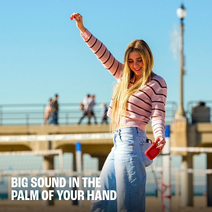JBL Go 5 - Ultra-Portable Waterproof & Drop-Proof Speaker with JBL Legendary Sound & Ambient Edge Lighting, AirTouch Instant Stereo Pairing or Link Multiple Compatible Speakers via Auracast™ (Pink) 🍁 All In One Marketplace Canada