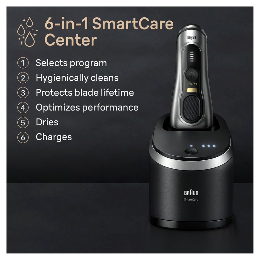 Braun Shavers for Men, Trimmer, Electric Foil Razor, Series 9 Pro+ Shaver, Precision Long Hair Trimmer, Wet & Dry with SmartCare Center, 9567cc, Silver 🍁 All In One Marketplace Canada
