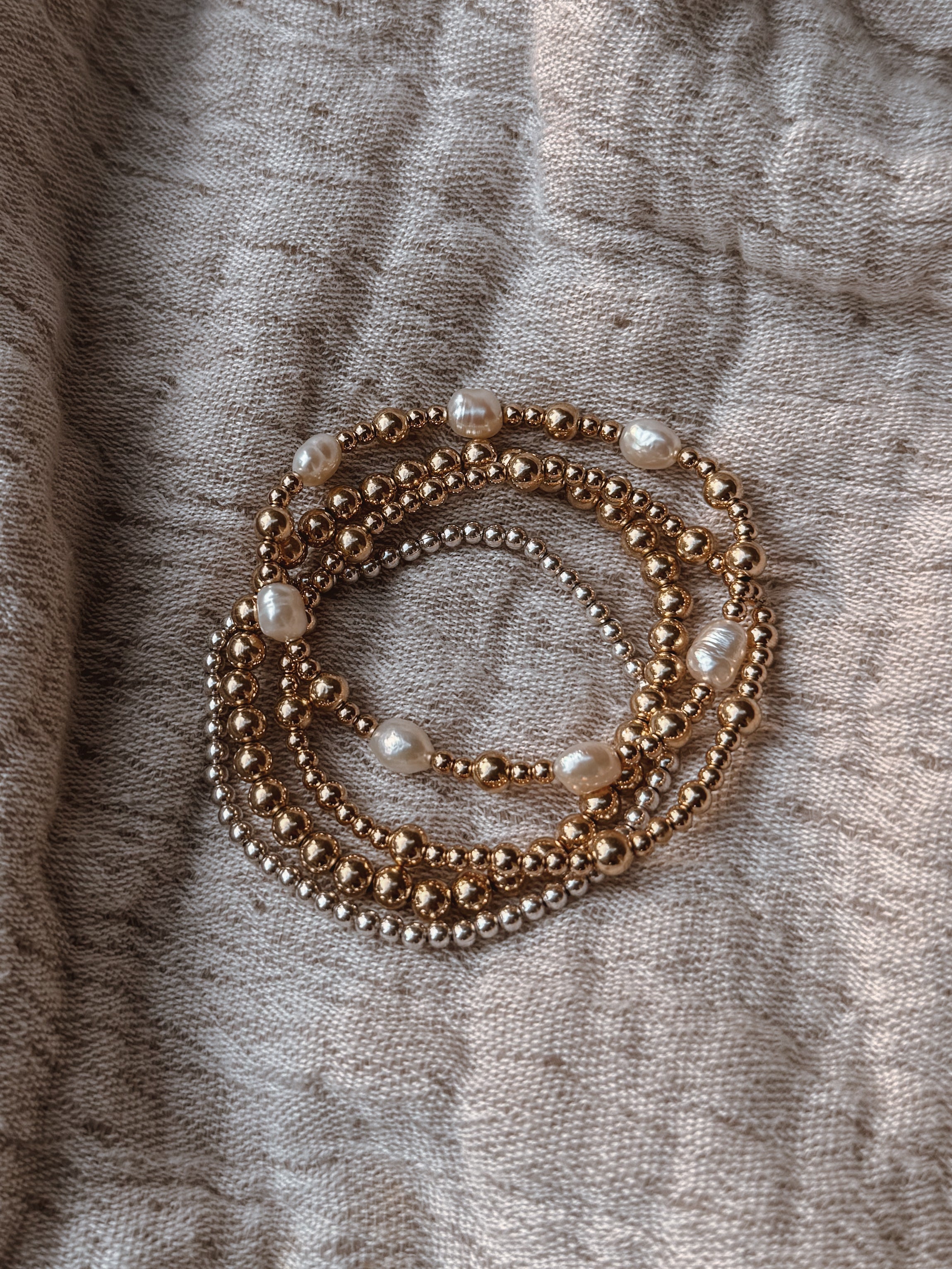 The Luxe Mixing Metals Bracelet Stack