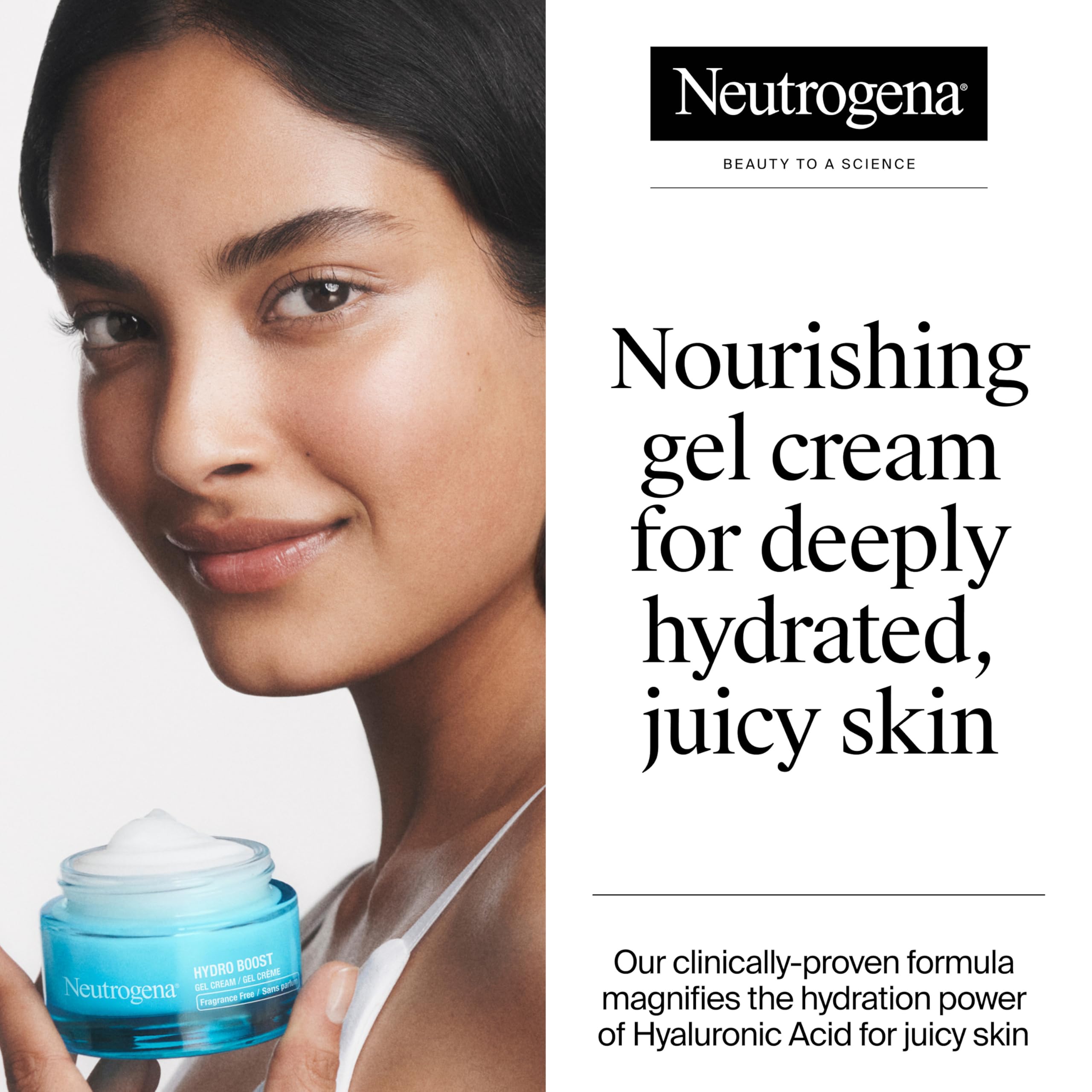 Neutrogena Hydro Boost Fragrance Free Face Moisturizer with Hyaluronic Acid for Dry Skin, Gel Cream Moisturizer For a Refreshing Burst of Hydration & Glowing Skin, Non-Comedogenic, 50ml 🍁 All In One Marketplace Canada