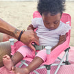 Bright Starts Pop 'N Sit Portable Booster, Indoor/Outdoor Use, Floor Seat with Feeding Tray, Pink, 6 Mos - 3 Yrs 🍁 All In One Marketplace Canada