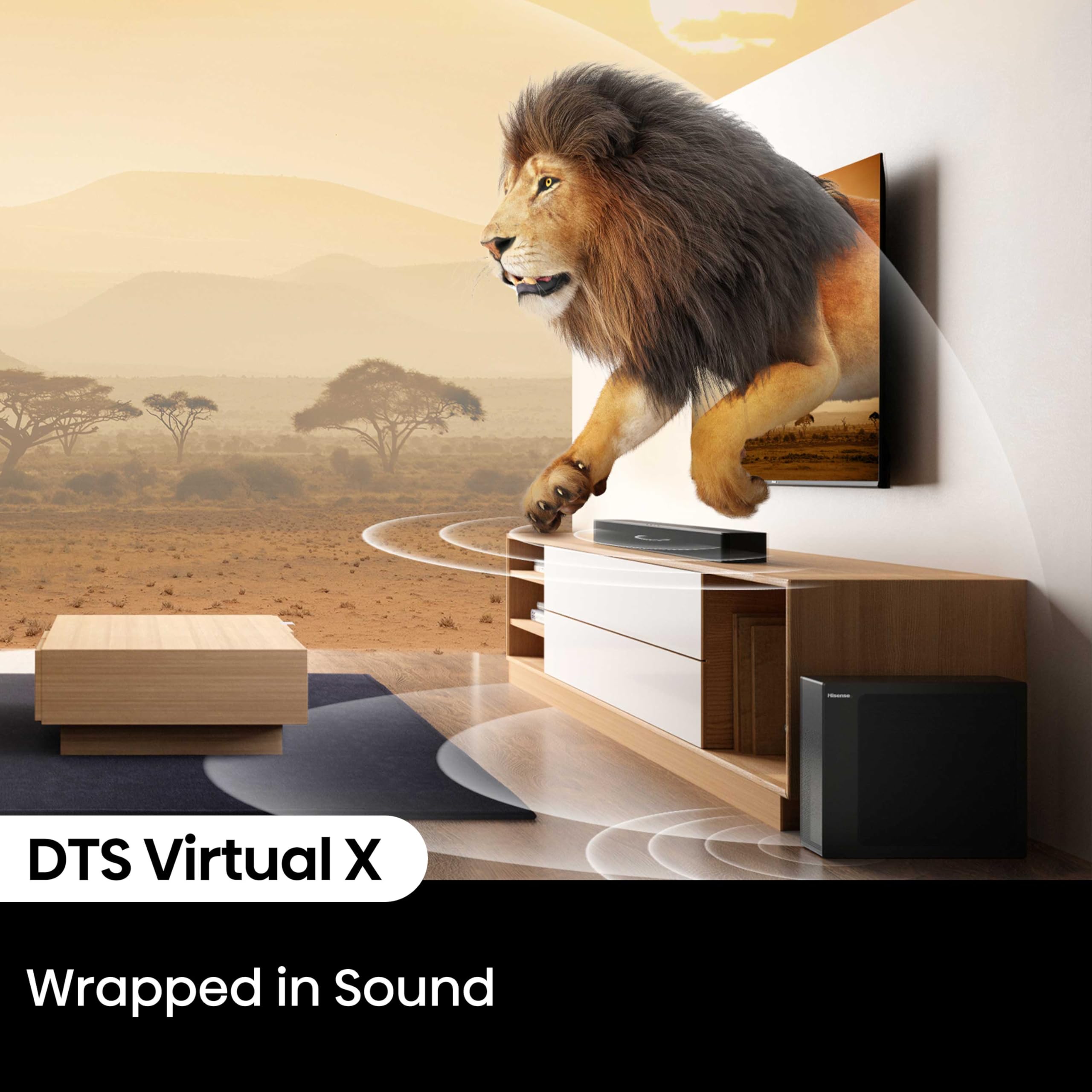 Hisense HS2100 2.1 Channel 240W Soundbar with Wireless Subwoofer, Powered by Dolby Audio, Roku TV Ready, Bluetooth 5.3/HDMI ARC/Optical/AUX/USB, 6 Tailored Sound Modes 🍁 All In One Marketplace Canada