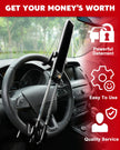 Tevlaphee Steering Wheel Lock Anti-Theft Car Device Heavy Duty Security Car Lock Antitheft Locking Devices Great Deterrent Adjustable Car Wheel Lock Anti Theft for Vehicle Truck with 3 Keys(Black) 🍁 All In One Marketplace Canada