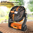 Kssvzz Portable Camping Fan with LED, 20000mAh Rechargeable Battery Powered Fan, 270°Pivot Personal USB Fan, 4 Speed Quiet Table Fan, 9’’ Battery Operated Tent Fan for Travel, Picnic(Orange) 🍁 All In One Marketplace Canada