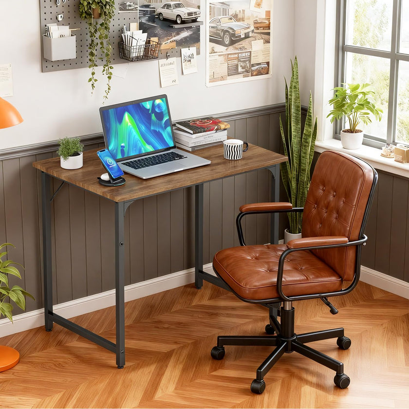 BestOffice Computer Desk,Home Office Desk Writing Study Table Modern Simple Style PC Desk with Metal Frame for Home Office 🍁 All In One Marketplace Canada