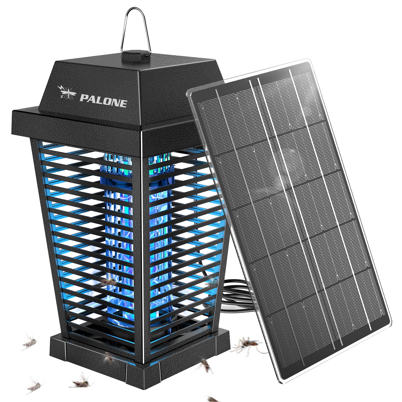 PALONE Bug Zapper with 4500V, USB-C and Solar Panel Dual Charging, Waterproof Bug Zapper with 7.5W Solar Charging Panel, Suitable for Camping Outdoor 🍁 All In One Marketplace Canada