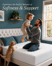 Utopia Bedding Quilted Fitted Mattress Pad, Queen Size, Elastic Fitted Mattress Topper Protector and Cover Stretches up to 16 Inches Deep, Machine Washable (White) 🍁 All In One Marketplace Canada