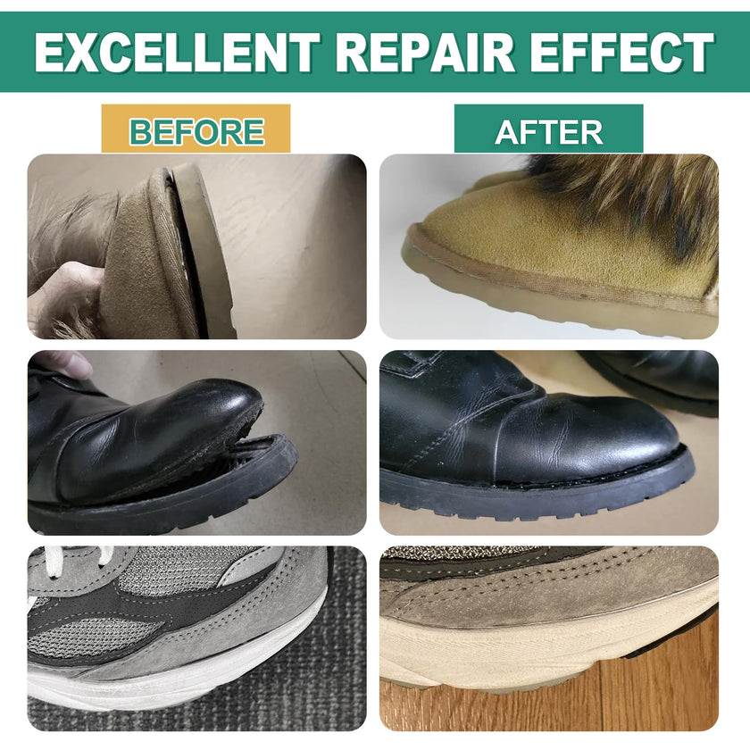Shoe Glue, Extra Strong Shoe Repair Adhesive - Permanent, Clear, Waterproof Glue for Sneakers, Boots, Heels, Canvas, Soles, Handbags, Leather, Rubber, Vinyl - 20ml x 2 PCS 🍁 All In One Marketplace Canada