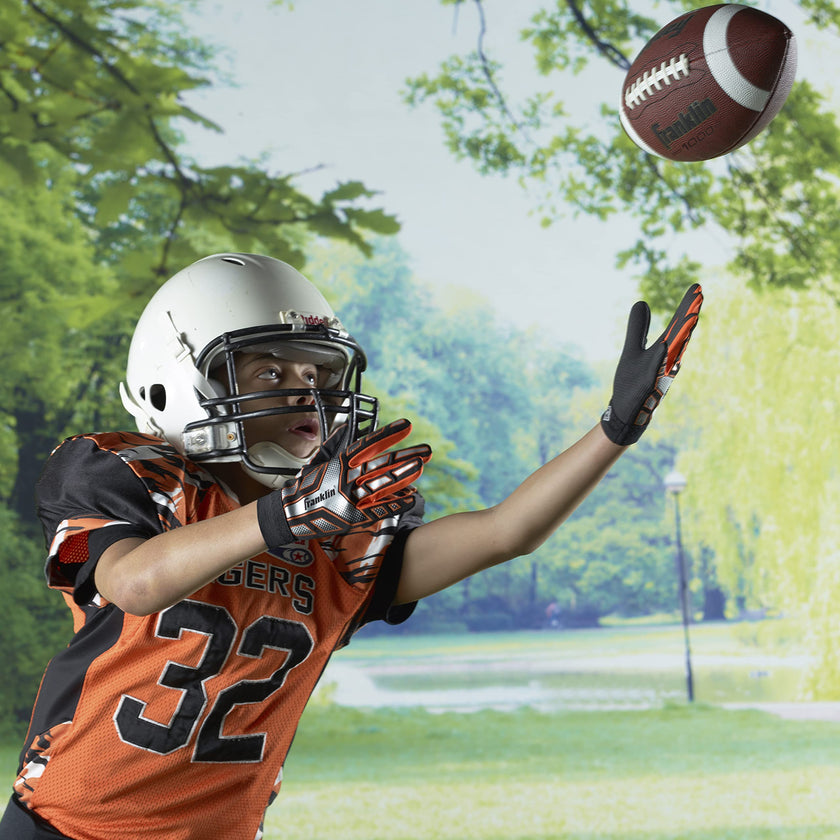 Franklin Sports Official Size Football - All-Weather 1000 Regulation Outdoor Football - Synthetic Leather Adult Size Football - Extra Grip Official Size Football - Brown + White 🍁 All In One Marketplace Canada