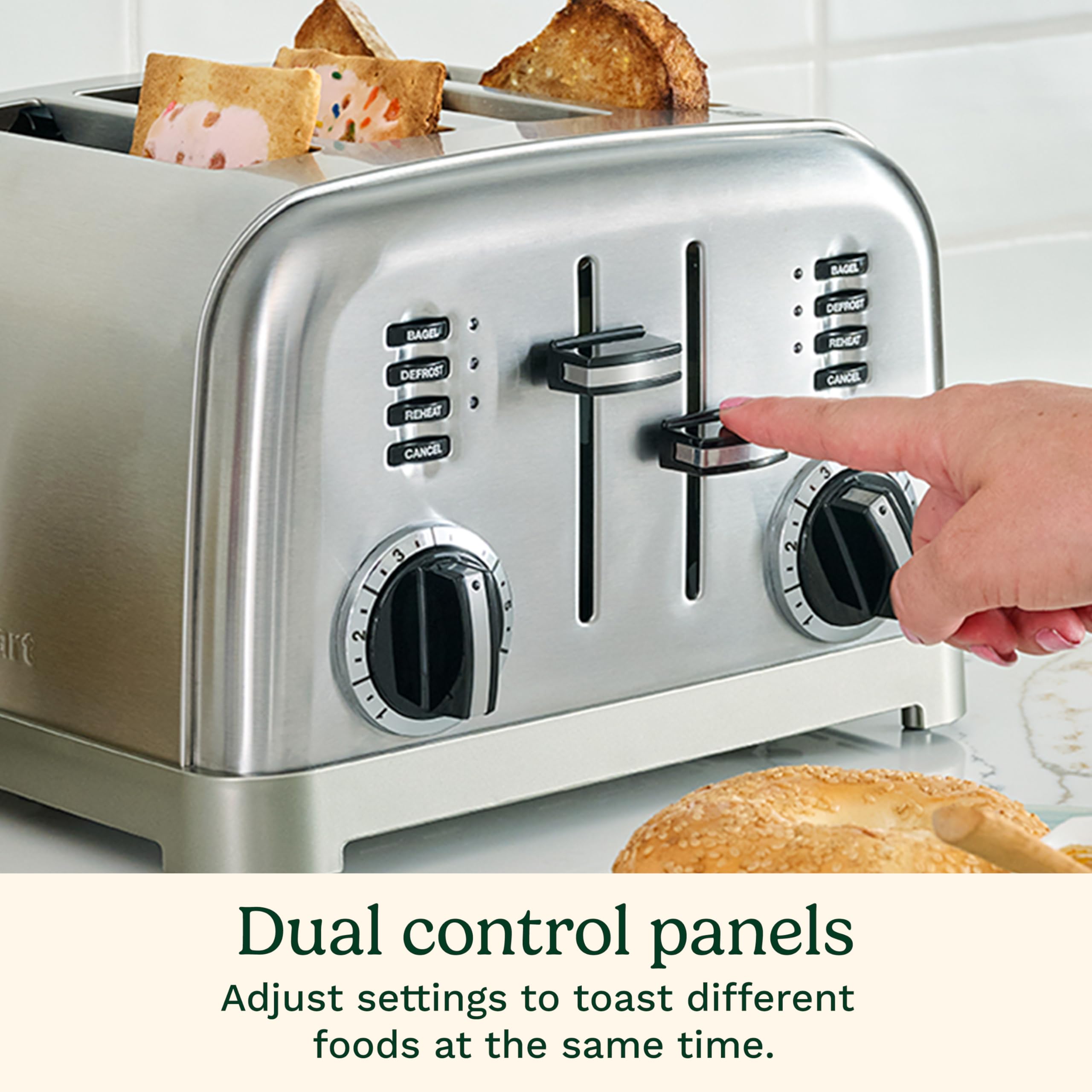 Cuisinart 4-Slice Toaster, 6-browning Levels, Brushed Silver (CPT-180C) 🍁 All In One Marketplace Canada