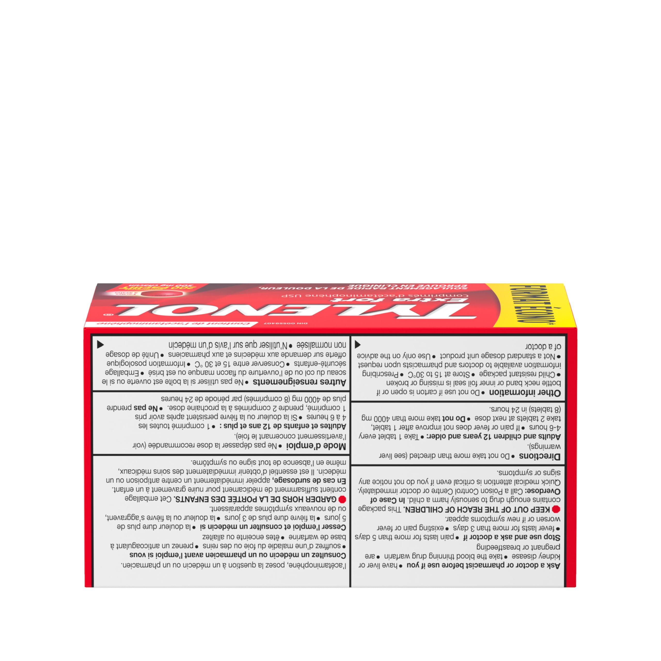 Tylenol Pain Relief Medicine, Headache and Pain Reliever and Fever Reducer, Extra Strength, Acetaminophen eZ Tabs, 500 mg, 200 Count 🍁 All In One Marketplace Canada