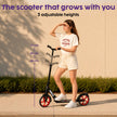 Hurtle Two Wheel Scooter for Teens, Smooth Gliding Kick Scooter for Adults w/Adjustable Height for Ages 8+, Portable All Terrain Scooter w/Carry Straps, Easy to Fold 🍁 All In One Marketplace Canada