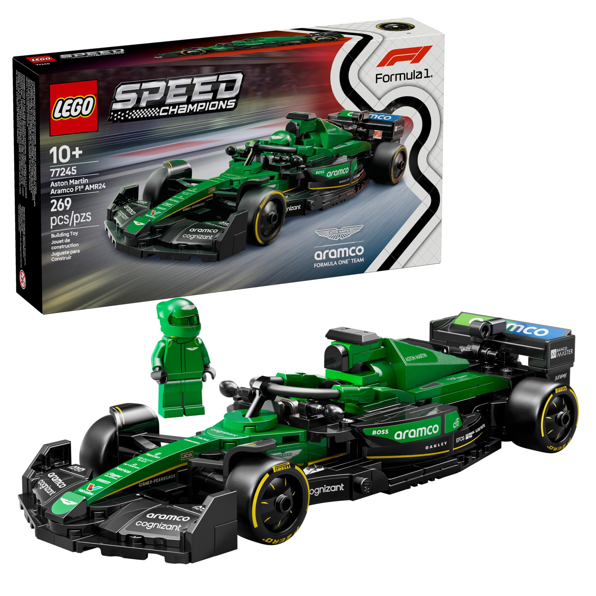 EGO Speed Champions Aston Martin Aramco F1 AMR24 Race Car Toy - Building Set for Kids, Boys & Girls, Ages 10+ - Toy Car for F1 Fans - Gift Idea for Birthday - 77245 🍁 All In One Marketplace Canada