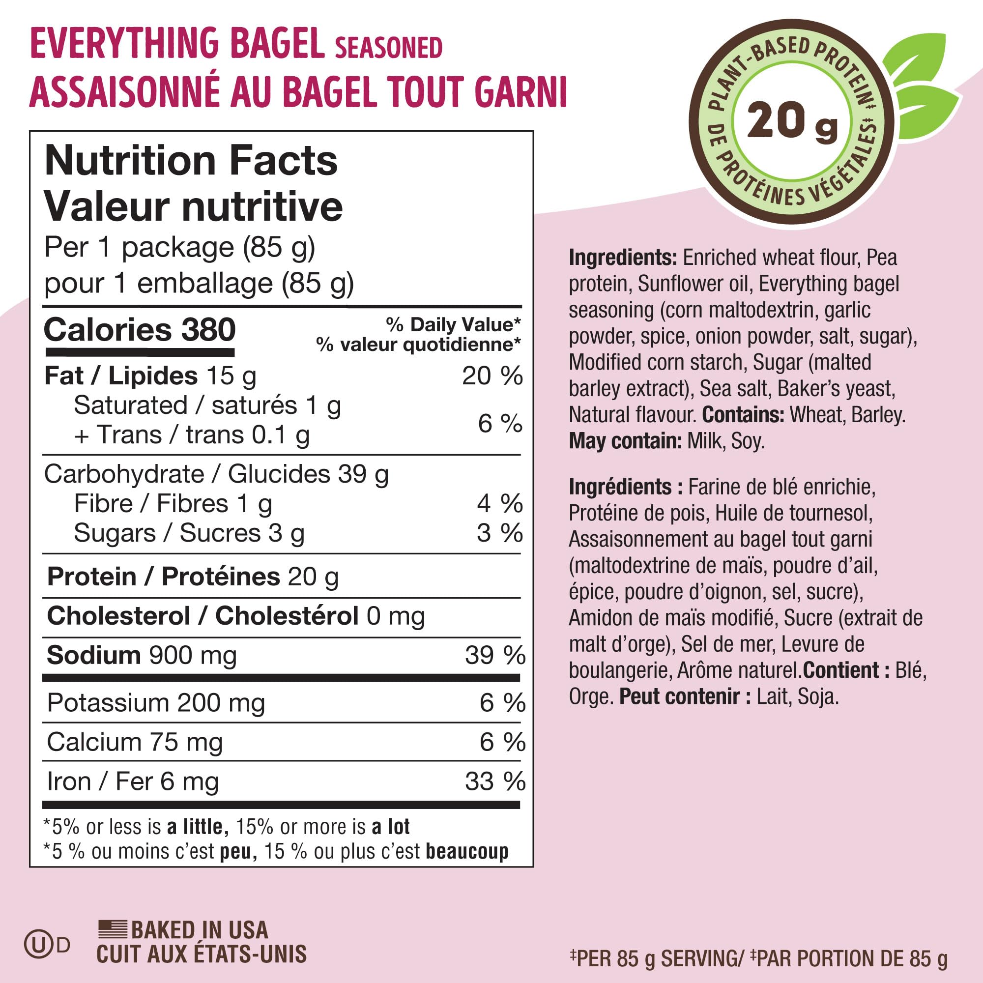 Lenny & Larry's Everything Bagel FITZELS – Savory Pretzel Snacks Incredibly Tasty, High Protein Salty, Vegan, 20g of Plant Based Protein (eight) Bags, 3 oz Each 🍁 All In One Marketplace Canada