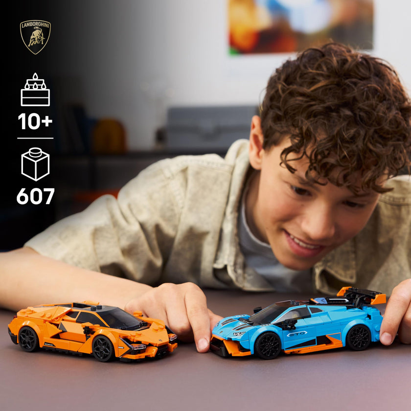 LEGO Speed Champions Lamborghini Revuelto & Huracán STO Car Toys - Building Toy for Pretend Play for Boys & Girls, Ages 10+ - Model Car Kit Display - Gift Idea for Kids - 77238 🍁 All In One Marketplace Canada