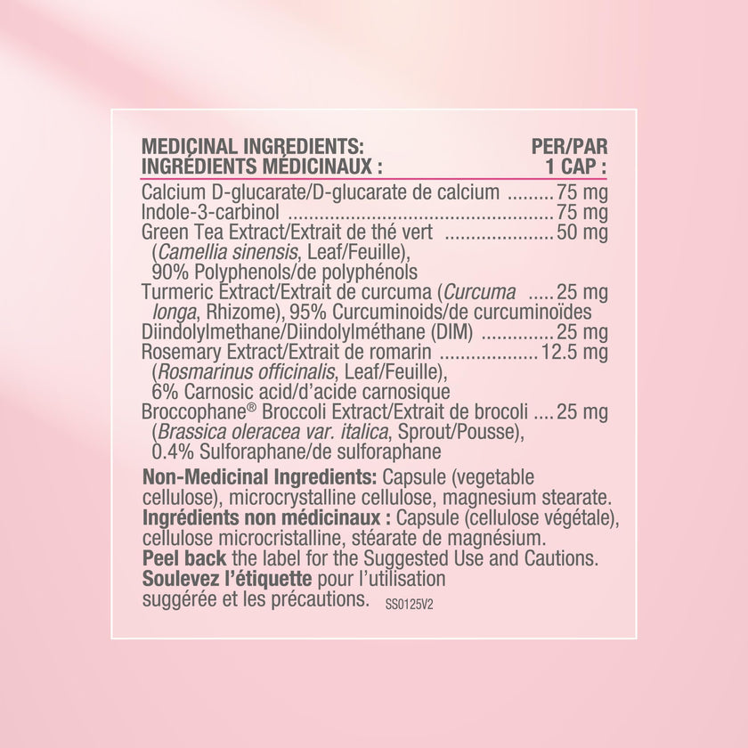 Smart Solutions Estrosmart Vegetarian Capsules, Balances Hormones, Supports Estrogen Metabolism, and Controls Breast Pain. With Calcium D-Glucarate, and DIM, Gluten-Free, Soy-Free, No Artificial Preservatives or Sweeteners, 120 Count