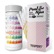 TESPERT Pool and Spa Test Strips Hot Tub Test Strips 7-in-1 125 Strips Pack, Chemistry Test Kit for Test Bromine, Total Alkalinity, pH, Free Chlorine, Total Hardness, Cyanuric Acid, and Total Chlorine 🍁 All In One Marketplace Canada