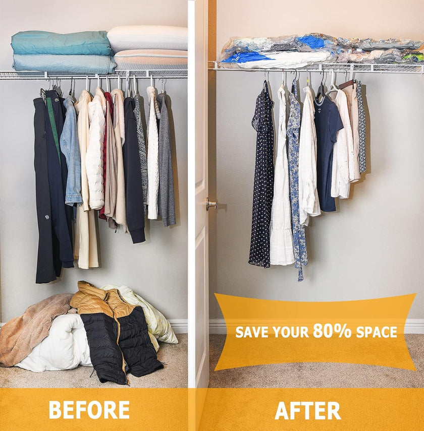 Vacuum Storage Bags 8 Medium, Space Saver Sealer Bags, Airtight Compression Bags for Clothes, Pillows, Comforters, Blankets, Bedding 🍁 All In One Marketplace Canada